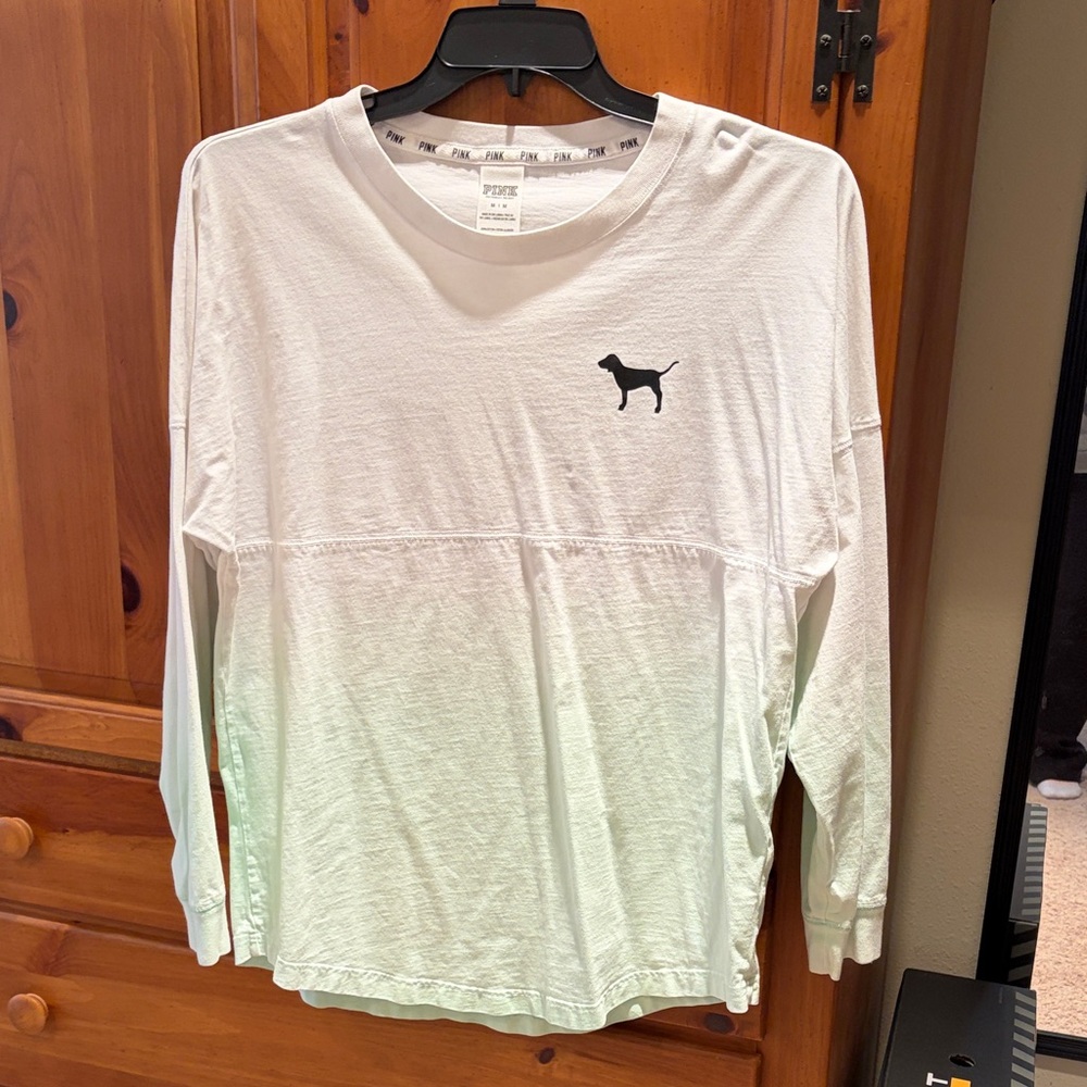 PINK Victoria's Secret White Long Sleeve Tee